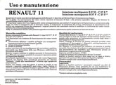 Notice Renault 11 - Suisse