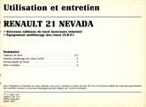 Notice Renault 21 Nevada