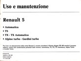 Notice Renault 5 - 01/82