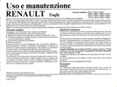 Notice Renault Trafic- 07/89